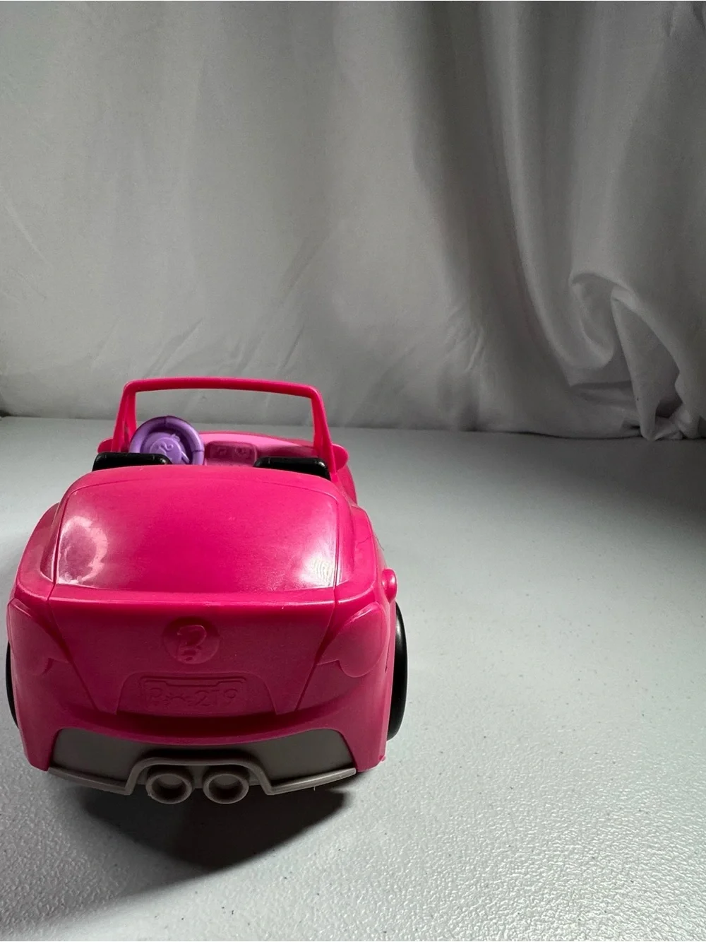 Barbie Little People Pink Kids Convertible Toy Car with Playful Face